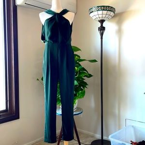 Dark Green Open Back Romper by ASOS - Size 6